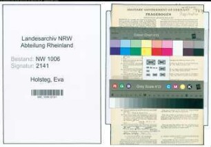 Entnazifizierung Eva Holsteg , geb. 12.09.1908 ()