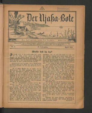 Nr. 2. 15. Jahrgang. April 1919