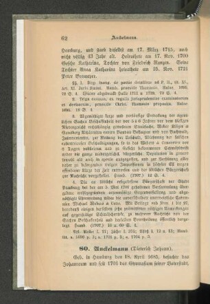80. Anckelmann (Dieterich Johann).