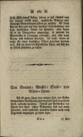 Von Sonnen- Wasser- Sand- und Räder-Uhren.