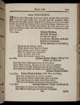 Anno 1736 – Anno 1737