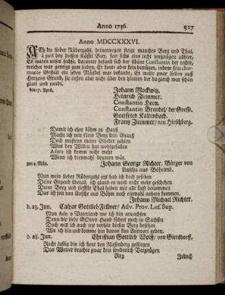 Anno 1736 – Anno 1737
