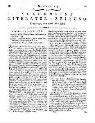 Moser, F. C. von: Fabeln. Mannheim: Schwan 1786