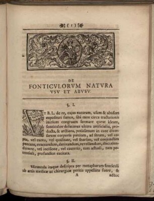 De Fonticulorum Natura Usu Et Abusu.