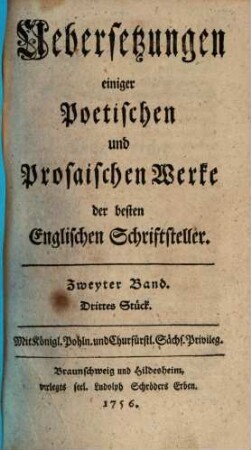 Der nicht fabelhafte Centaur : in sechs Briefen an einen Freund, über das Leben der heutigen Welt ; nebst zwey poetischen Sendschreiben an Herrn [Alexander] Pope, über die Schriftsteller unsrer Zeit ; MDCCXXX