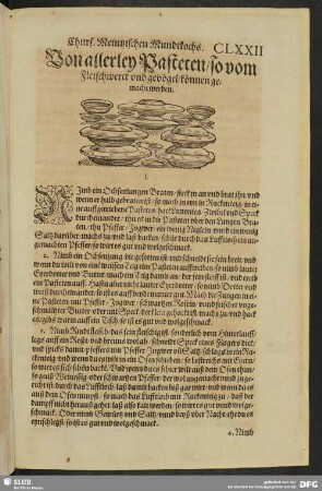 Von allerley Pasteten so vom Fleischwerck und gevögel können gemacht werden