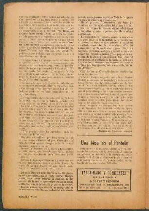 Una misa en el panteón