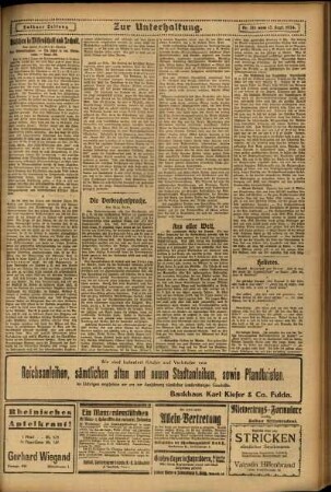 Zweite Ausgabe vom Freitag, den 12. September 1924.