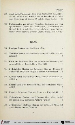 Glas (Nr. 301-333)