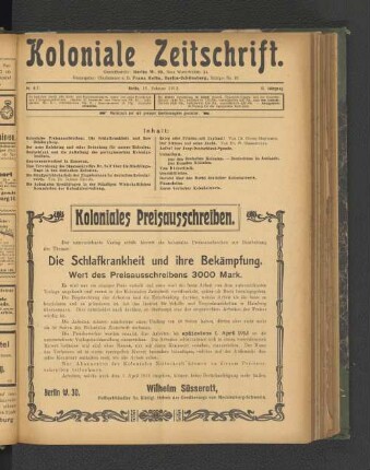 Nr. 6/7. Berlin, 15. Februar 1912. 13. Jahrgang.