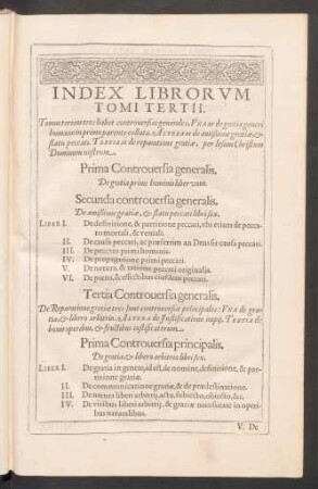 Index Librorum Tomi Tertii.