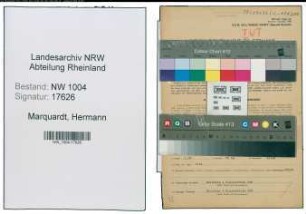 Entnazifizierung Hermann Marquardt , geb. 07.08.1900 (Weichensteller)
