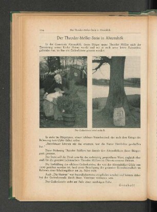 Der Gedenkstein wird enthüllt