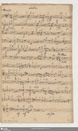 Stimmensatz [Schreiber: Hochmuth, J. G.]