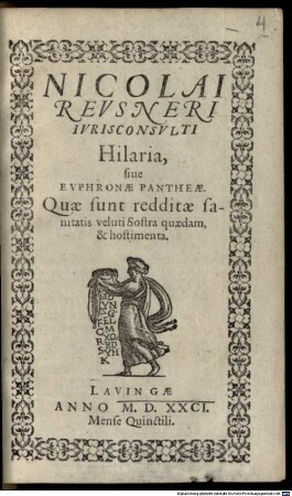 Hilaria, sive Euphronae Pantheae