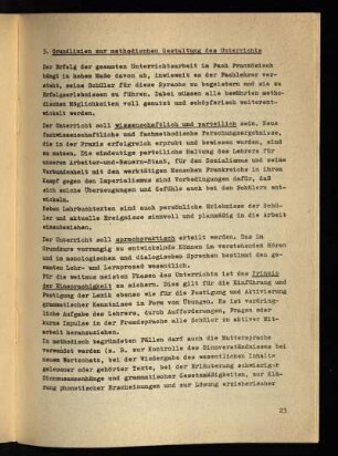 3. Grundlinien zur methodischen Gestaltung des Unterrichts