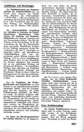 Wohlfahrtsschule des Hauptausschusses für Arbeiterwohlfahrt [Ausbildungs- und Berufsfragen]