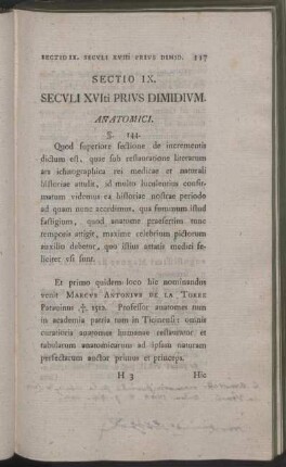 Sectio IX. Seculi XVIti Prius Dimidium
