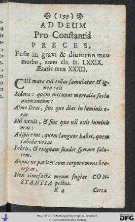 Ad Deum Pro Constantiâ Preces, Fusae in gravi et diuturno meo morbo ...