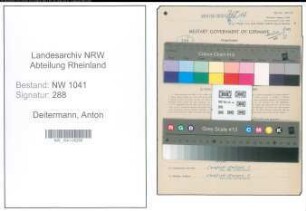 Entnazifizierung Anton Deitermann , geb. 05.08.1900 (Landwirt)