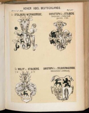Taf. 100. Gr. Stolberg-Wernigerode. - Christoph Gr. z. Stolberg - Gr. Wolff z. Stolberg. - Christoph Gr. z. Stlb:Wernigerode