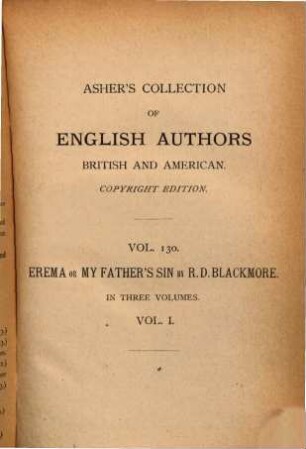 Erema; or, my father's sin, 1