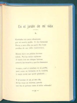 En el jardín de mi vida