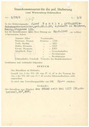 Bantle, Josef