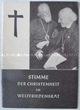Sammlung von Reden internationaler christlicher Vertreter, Erklärung der Geistlichen und weitere Dokumente des 2. Weltfriedenskongresses in Warschau