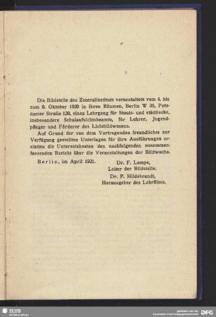 Die Bildstelle des Zentralinstituts