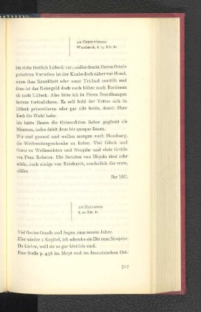 An Gerstenberg Wandsbeck, den 19. Dezember 1781