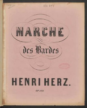 Marche des bardes : pour le piano : op. 164