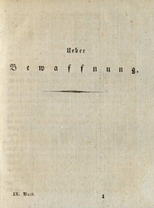 Über Bewaffnung