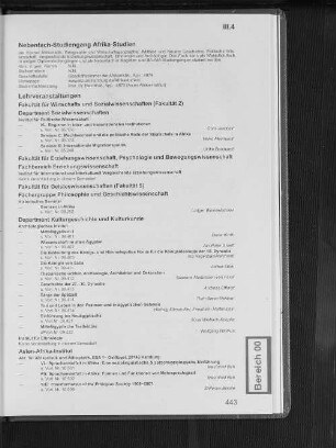 Nabenfach-Studiengang Afrika-Studien