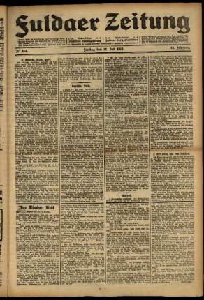 Ausgabe vom Freitag, den 18. Juli 1913.