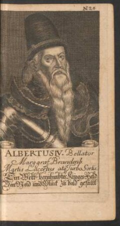 N. 20. Albertus IV. Bellator Marggraf Brandenb.