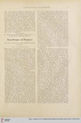 Ausstellungen und Kongresse