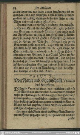 Caput XIII. Von Natur und Eygenschafft Veneris des Kupffers