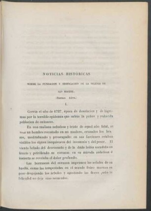 Noticias históricas sobre la fundación y edificación de la Iglesia de San Miguel. (Buenos Aires.)