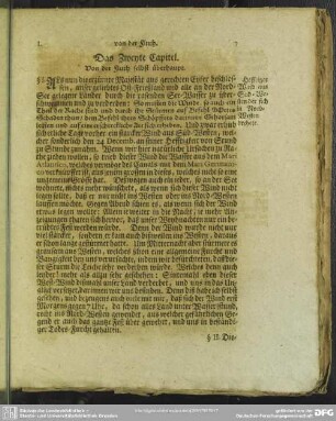 Das Zweyte Capitel. Von der Fluth selbst überhaupt