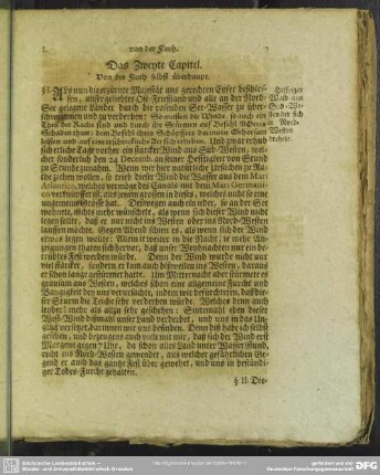 Das Zweyte Capitel. Von der Fluth selbst überhaupt