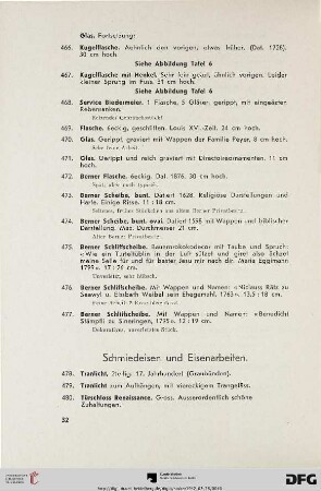 Schmiedeisen und Eisenarbeiten (Nr. 478-484)