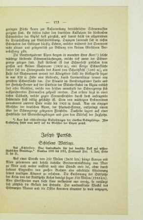 Joseph Partsch. Schlesiens Weltlage