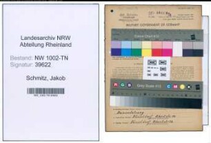 Entnazifizierung Jakob Schmitz , geb. 04.11.1902 (Spediteur)