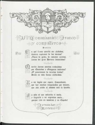 Al Comandante Franco y compañeros - soneto