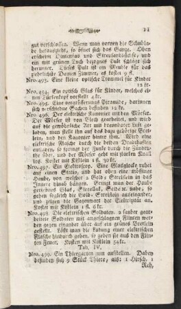 Tab. IV. [Beschreibung]; Nro. 499.-513.