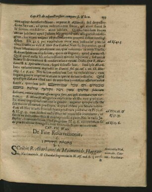 Cap. VII. & ult. De Fine Resurrectionis.