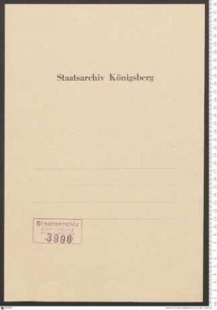 Hochmeister an die Landkomture u. die Brüder d. Balleien Österreich u. Bozen. Kredenz auf Dr. Jost. u. Jorge Eglynger Pfleger zu Tapiau. Konzept. Marienburg eodem.