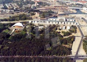 Baustelle Bundeskanzleramt in Berlin : Blickrichtung Norden