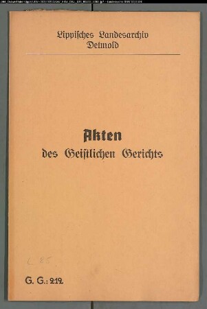 Cordt Henrich Grotthoff (Grote, Grauting) aus Oerlinghausen, Sohn von Berndt Grote gegen Ilsche (Ilsabein) Röhingk (Röhing, Röding, Röhe), Tochter von Henrich Röhe in Oerlinghausen, wegen einer Eheklage